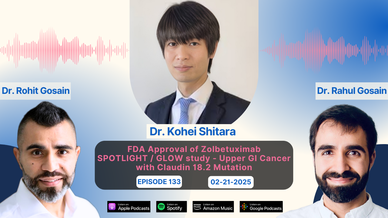 FDA Approval of Zolbetuximab SPOTLIGHT / GLOW study - Upper GI Cancer with Claudin 18.2 Mutation